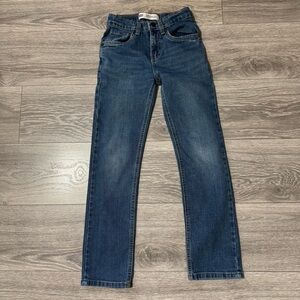 Levi's 514 Straight Big Boy Blue Denim Jeans Size 10 R W25 L26 Cotton Blend‎